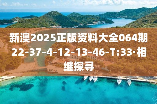 新澳2025正版資料大全064期22-37-4-12-13-46-T:33·相繼探尋