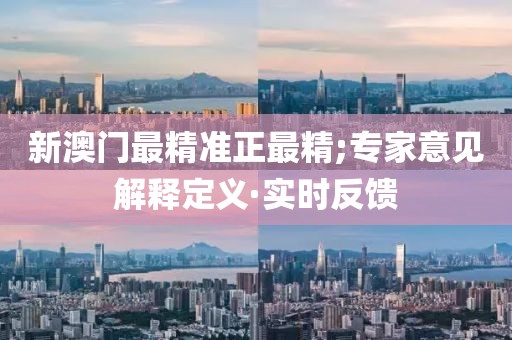 新澳門最精準(zhǔn)正最精;專家意見解釋定義·實時反饋