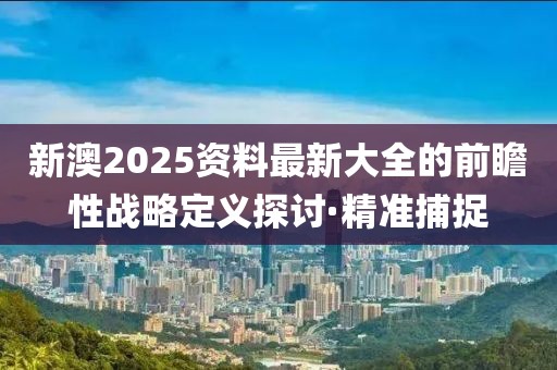 新澳2025資料最新大全的前瞻性戰(zhàn)略定義探討·精準(zhǔn)捕捉