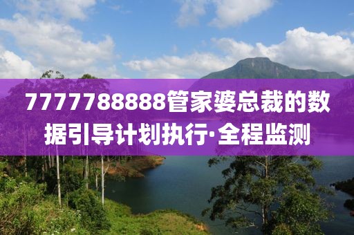 7777788888管家婆總裁的數(shù)據(jù)引導計劃執(zhí)行·全程監(jiān)測