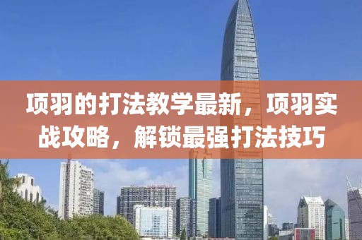 項(xiàng)羽的打法教學(xué)最新，項(xiàng)羽實(shí)戰(zhàn)攻略，解鎖最強(qiáng)打法技巧