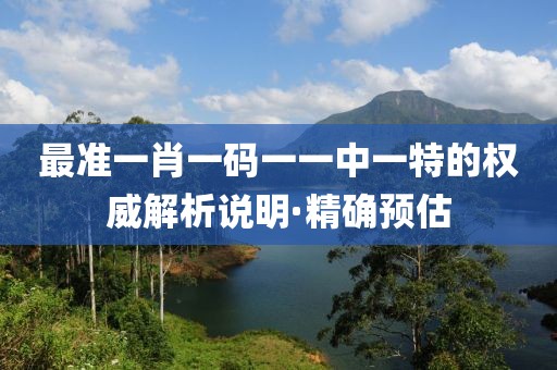 最準(zhǔn)一肖一碼一一中一特的權(quán)威解析說明·精確預(yù)估