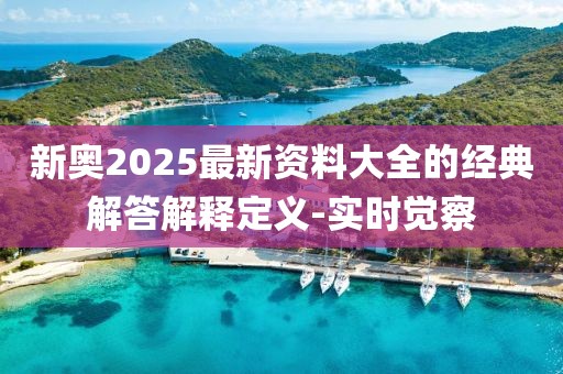 新奧2025最新資料大全的經(jīng)典解答解釋定義-實(shí)時(shí)覺察