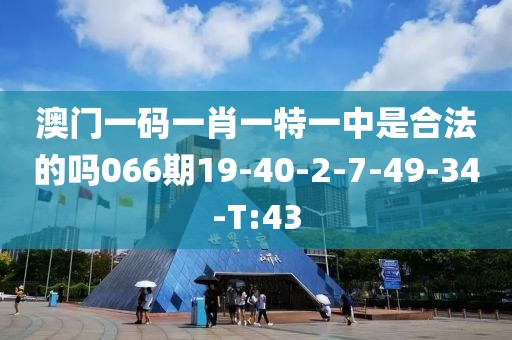 澳門一碼一肖一特一中是合法的嗎066期19-40-2-7-49-34-T:43