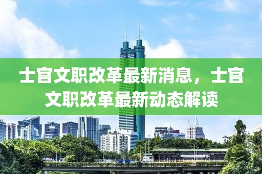 士官文職改革最新消息，士官文職改革最新動(dòng)態(tài)解讀