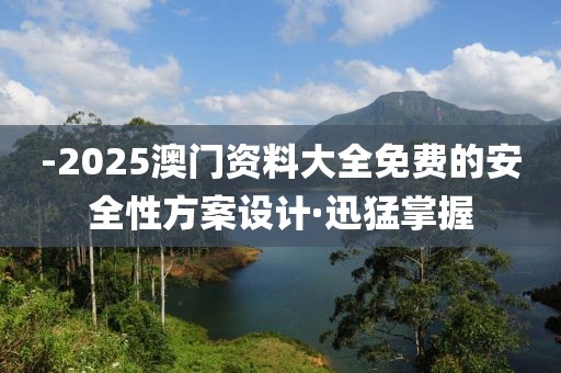 -2025澳門資料大全免費(fèi)的安全性方案設(shè)計(jì)·迅猛掌握