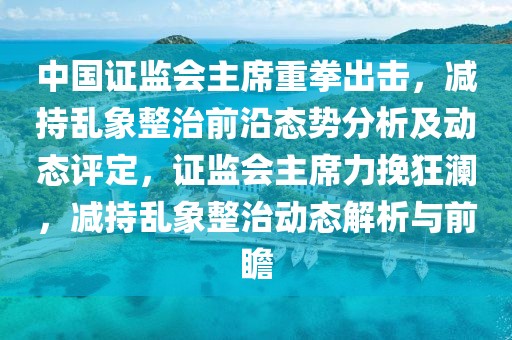 中國證監(jiān)會(huì)主席重拳出擊，減持亂象整治前沿態(tài)勢分析及動(dòng)態(tài)評(píng)定，證監(jiān)會(huì)主席力挽狂瀾，減持亂象整治動(dòng)態(tài)解析與前瞻