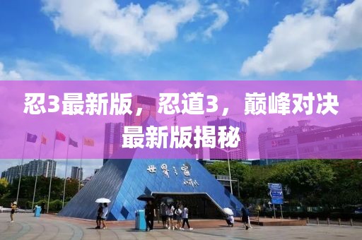 忍3最新版，忍道3，巔峰對決最新版揭秘