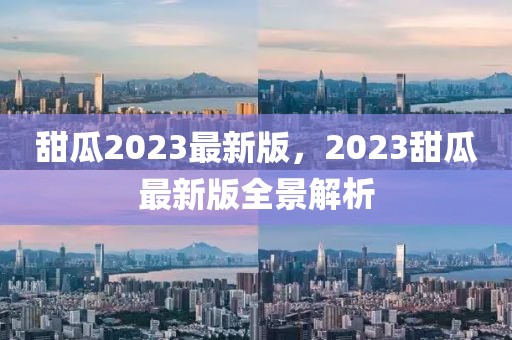 甜瓜2023最新版，2023甜瓜最新版全景解析