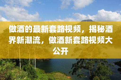 做酒的最新套路視頻，揭秘酒界新潮流，做酒新套路視頻大公開(kāi)