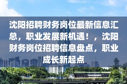 沈陽(yáng)招聘財(cái)務(wù)崗位最新信息匯總，職業(yè)發(fā)展新機(jī)遇！，沈陽(yáng)財(cái)務(wù)崗位招聘信息盤點(diǎn)，職業(yè)成長(zhǎng)新起點(diǎn)