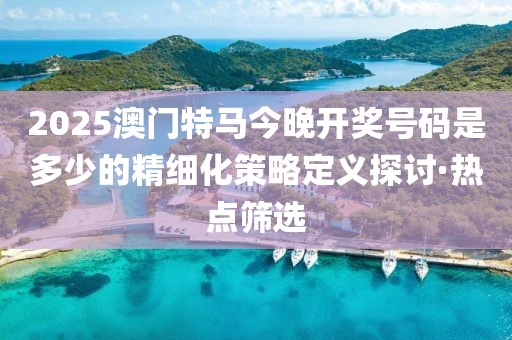 2025澳門特馬今晚開(kāi)獎(jiǎng)號(hào)碼是多少的精細(xì)化策略定義探討·熱點(diǎn)篩選