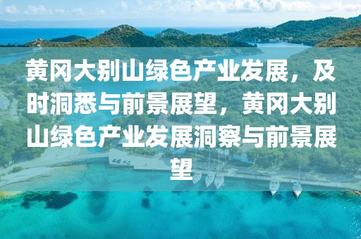 黃岡大別山綠色產(chǎn)業(yè)發(fā)展，及時(shí)洞悉與前景展望，黃岡大別山綠色產(chǎn)業(yè)發(fā)展洞察與前景展望