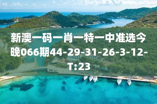 新澳一碼一肖一特一中準(zhǔn)選今晚066期44-29-31-26-3-12-T:23