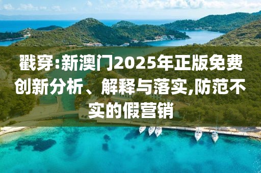 戳穿:新澳門2025年正版免費創(chuàng)新分析、解釋與落實,防范不實的假營銷