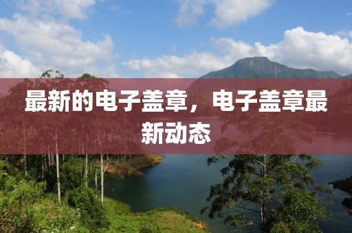 最新的電子蓋章，電子蓋章最新動態(tài)