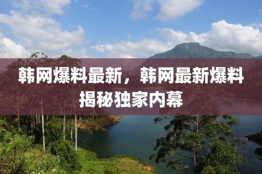 韓網(wǎng)爆料最新，韓網(wǎng)最新爆料揭秘獨家內(nèi)幕