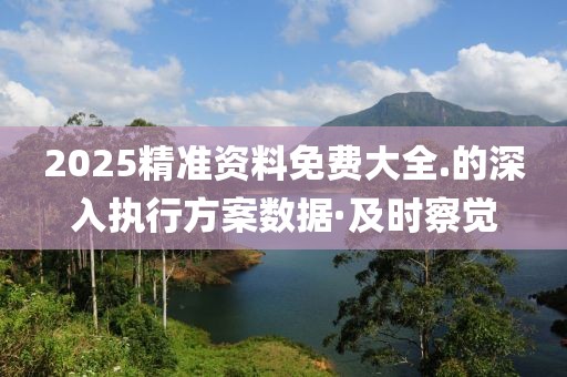 2025精準(zhǔn)資料免費(fèi)大全.的深入執(zhí)行方案數(shù)據(jù)·及時(shí)察覺