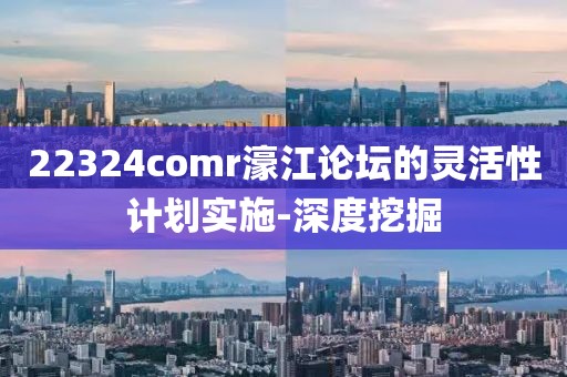 22324comr濠江論壇的靈活性計劃實施-深度挖掘