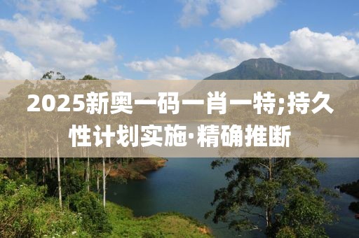 2025新奧一碼一肖一特;持久性計(jì)劃實(shí)施·精確推斷