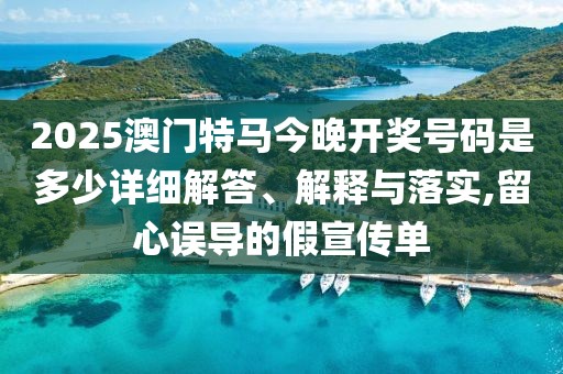 2025澳門特馬今晚開獎(jiǎng)號(hào)碼是多少詳細(xì)解答、解釋與落實(shí),留心誤導(dǎo)的假宣傳單
