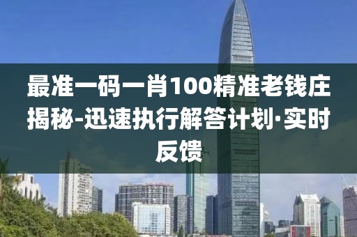 最準(zhǔn)一碼一肖100精準(zhǔn)老錢莊揭秘-迅速執(zhí)行解答計劃·實時反饋
