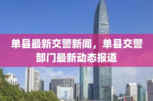 單縣最新交警新聞，單縣交警部門最新動態(tài)報道