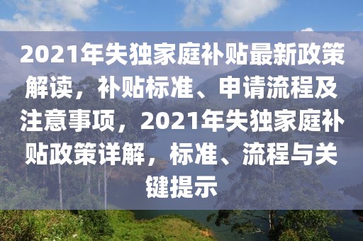 2021年失獨(dú)家庭補(bǔ)貼最新政策解讀，補(bǔ)貼標(biāo)準(zhǔn)、申請(qǐng)流程及注意事項(xiàng)，2021年失獨(dú)家庭補(bǔ)貼政策詳解，標(biāo)準(zhǔn)、流程與關(guān)鍵提示