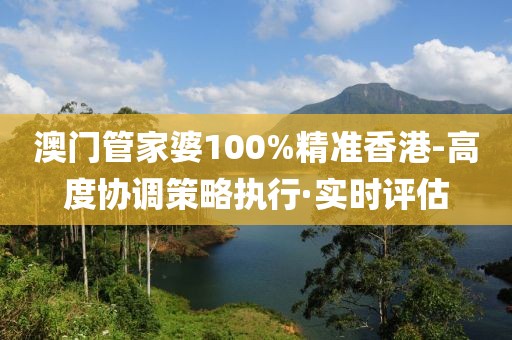 澳門管家婆100%精準(zhǔn)香港-高度協(xié)調(diào)策略執(zhí)行·實(shí)時(shí)評(píng)估