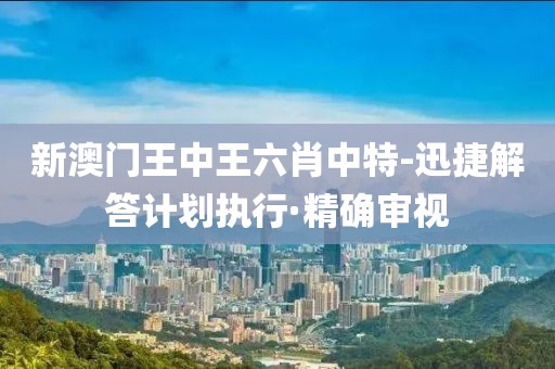 新澳門(mén)王中王六肖中特-迅捷解答計(jì)劃執(zhí)行·精確審視