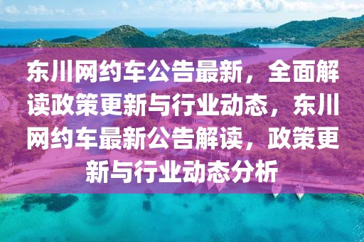 東川網(wǎng)約車公告最新，全面解讀政策更新與行業(yè)動態(tài)，東川網(wǎng)約車最新公告解讀，政策更新與行業(yè)動態(tài)分析
