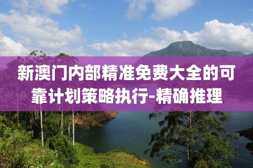 新澳門內部精準免費大全的可靠計劃策略執(zhí)行-精確推理