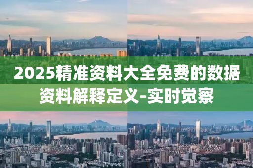 2025精準(zhǔn)資料大全免費(fèi)的數(shù)據(jù)資料解釋定義-實(shí)時(shí)覺察