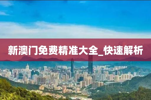 新澳門免費(fèi)精準(zhǔn)大全_快速解析