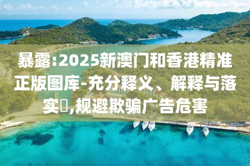 暴露:2025新澳門和香港精準正版圖庫-充分釋義、解釋與落實?,規(guī)避欺騙廣告危害