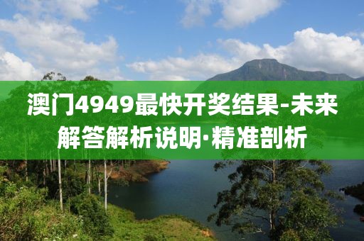 澳門4949最快開獎結果-未來解答解析說明·精準剖析