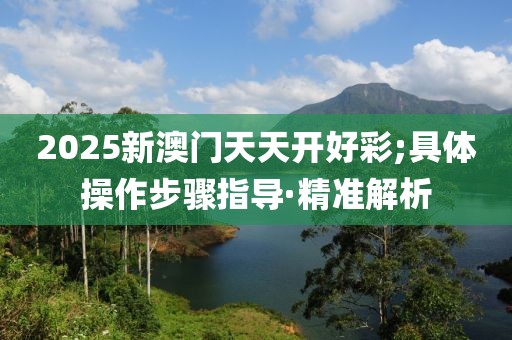 2025新澳門天天開好彩;具體操作步驟指導(dǎo)·精準(zhǔn)解析