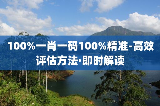 100%一肖一碼100%精準(zhǔn)-高效評(píng)估方法·即時(shí)解讀