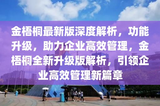 金梧桐最新版深度解析，功能升級(jí)，助力企業(yè)高效管理，金梧桐全新升級(jí)版解析，引領(lǐng)企業(yè)高效管理新篇章