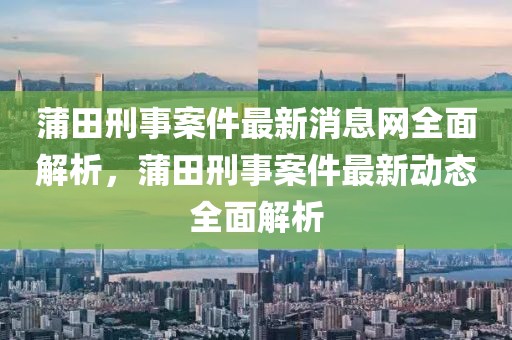 蒲田刑事案件最新消息網(wǎng)全面解析，蒲田刑事案件最新動態(tài)全面解析