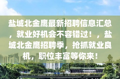 鹽城北金鷹最新招聘信息匯總，就業(yè)好機(jī)會(huì)不容錯(cuò)過！，鹽城北金鷹招聘季，搶抓就業(yè)良機(jī)，職位豐富等你來！