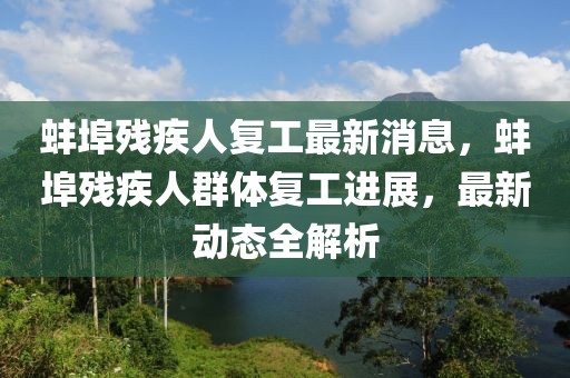 蚌埠殘疾人復(fù)工最新消息，蚌埠殘疾人群體復(fù)工進(jìn)展，最新動(dòng)態(tài)全解析