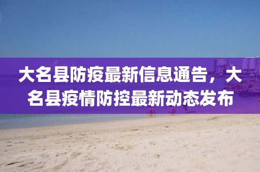 大名縣防疫最新信息通告，大名縣疫情防控最新動態(tài)發(fā)布