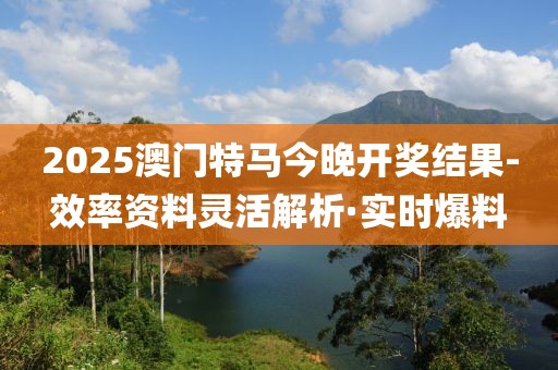 2025澳門特馬今晚開獎結(jié)果-效率資料靈活解析·實時爆料