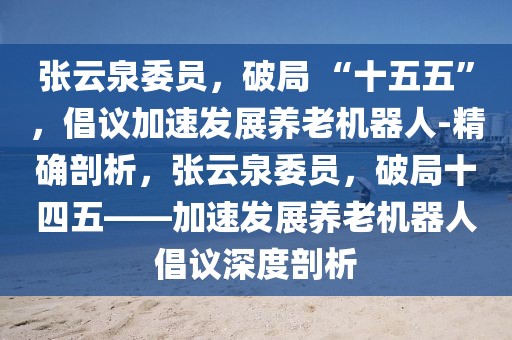 張云泉委員，破局 “十五五”，倡議加速發(fā)展養(yǎng)老機(jī)器人-精確剖析，張云泉委員，破局十四五——加速發(fā)展養(yǎng)老機(jī)器人倡議深度剖析