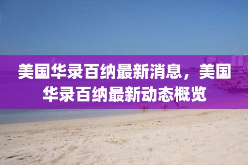 美國華錄百納最新消息，美國華錄百納最新動態(tài)概覽