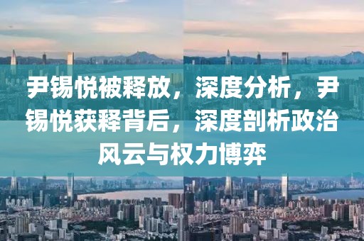 尹錫悅被釋放，深度分析，尹錫悅獲釋背后，深度剖析政治風(fēng)云與權(quán)力博弈