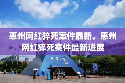 惠州網(wǎng)紅猝死案件最新，惠州網(wǎng)紅猝死案件最新進(jìn)展