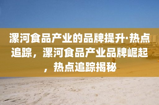 漯河食品產(chǎn)業(yè)的品牌提升·熱點(diǎn)追蹤，漯河食品產(chǎn)業(yè)品牌崛起，熱點(diǎn)追蹤揭秘