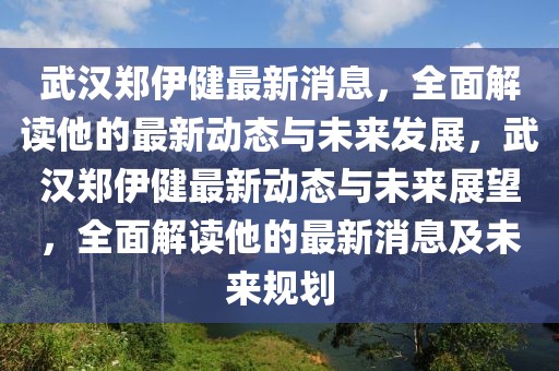 武漢鄭伊健最新消息，全面解讀他的最新動態(tài)與未來發(fā)展，武漢鄭伊健最新動態(tài)與未來展望，全面解讀他的最新消息及未來規(guī)劃
